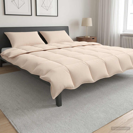 Täckeset 2 st 200 x 220 cm Alla årstider Kapok Fiber Beige