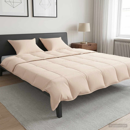 Täckeset 2 st 200 x 240 cm Alla årstider Kapok Fiber Beige