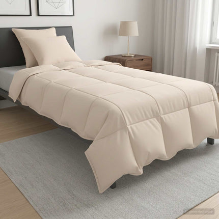 Täckeset 2 st 155 x 220 cm Alla årstider Kapok Fiber Beige