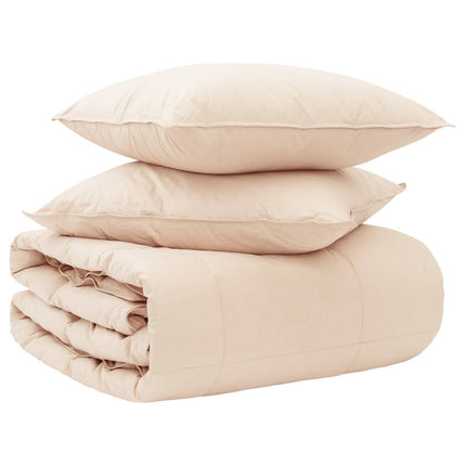 Täckeset 2 st 155 x 220 cm Alla årstider Kapok Fiber Beige