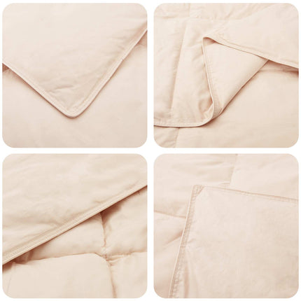 Täckeset 2 st 200 x 240 cm 250 gsm Naturlig Kapok Beige