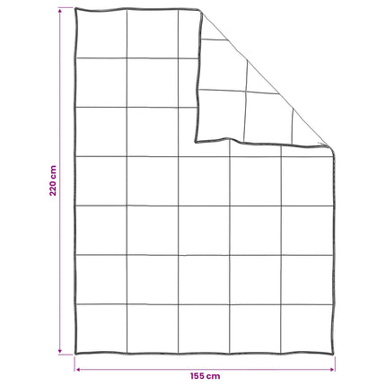 Täckeset 2 st 155 x 220 cm 250 gsm Naturlig Kapok Beige