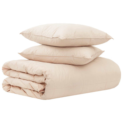 Täckeset 2 st 240 x 220 cm Alla årstider Kapok Fiber Beige