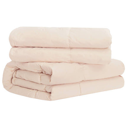 Täckeset 2 st 135 x 220 cm Kapok och Polyester Beige