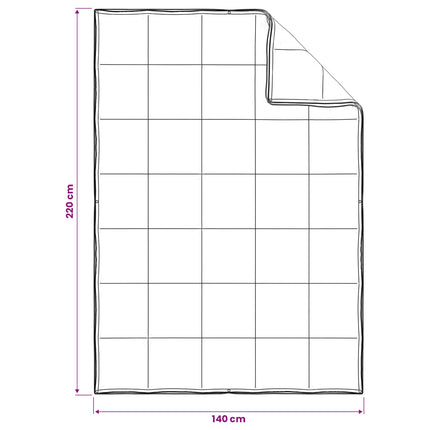 Täckeset 2 st 140 x 220 cm Kapok och Polyester Beige