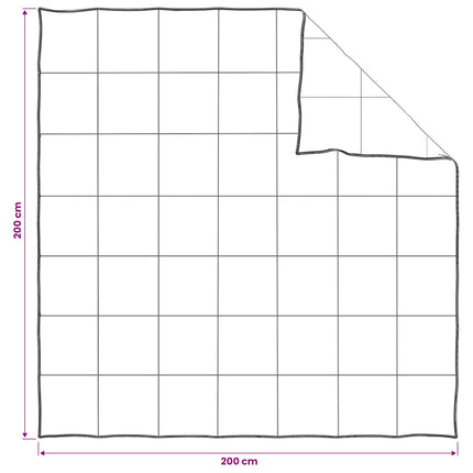 Duntäcke och Kuddset 3 st 200 x 200 cm Vinter 1000 g/pc Vit