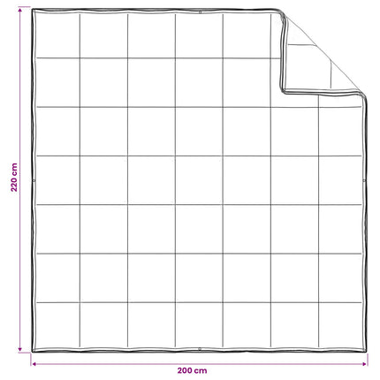 Täckeset 3 st 200 x 220 cm Alla årstider Bambu Vit