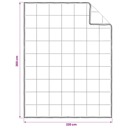 Täckeset 3 st 260 x 220 cm Alla årstider Bambu Vit