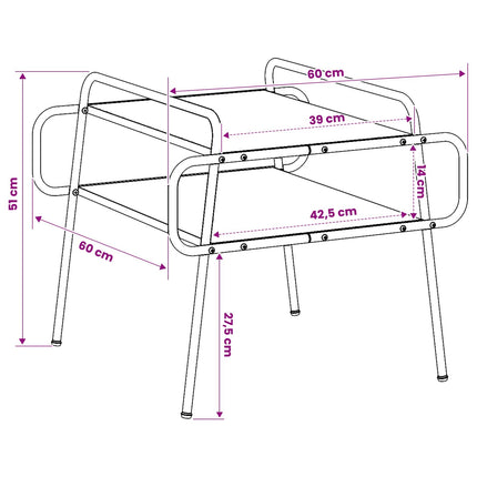 Kaffeebord Gammalt trä 60 x 60 x 51 cm Konstruerat trä