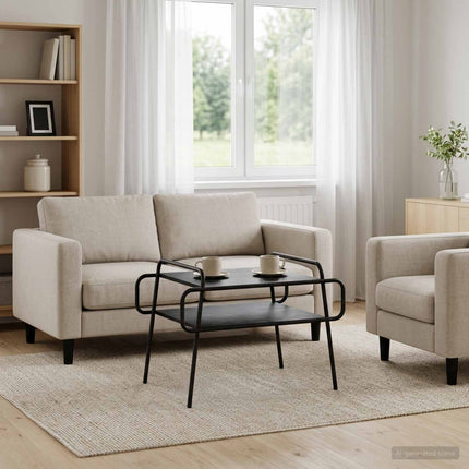 Kaffeebord Svart ek 70 x 50 x 51 cm Konstruerat trä