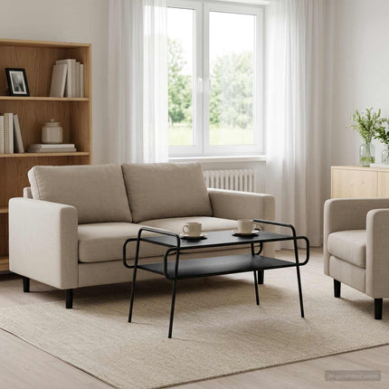 Kaffeebord Svart ek 100 x 50 x 51 cm Konstruerat trä