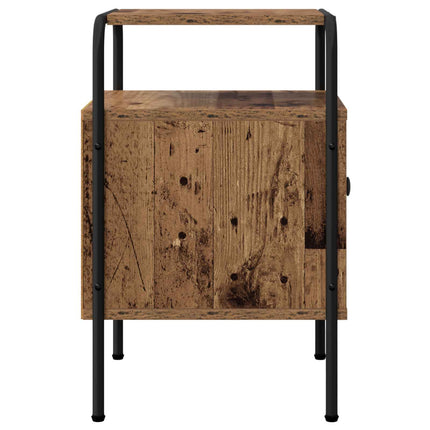 Nattduksbord 2 st Gammalt trä 35 x 36,5 x 56 cm Konstruerat trä