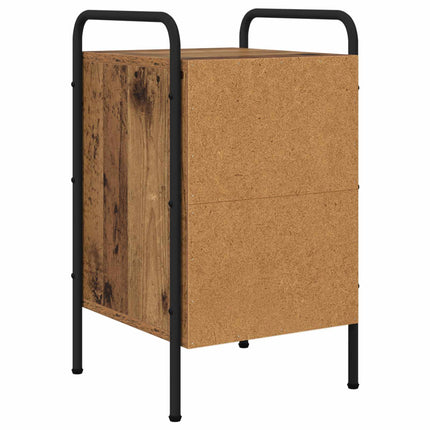Nattduksbord 2 st Gammalt trä 35 x 36,5 x 61 cm Konstruerat trä