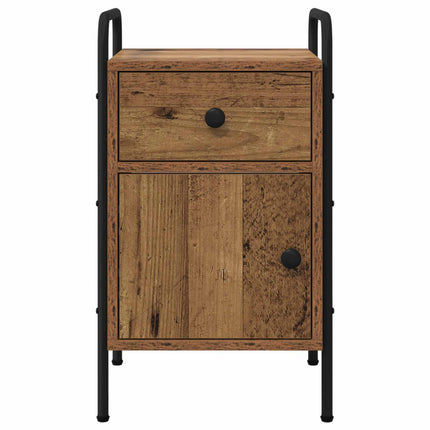 Nattduksbord 2 st Gammalt trä 35 x 36,5 x 61 cm Konstruerat trä