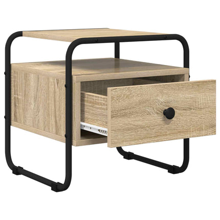 Nattduksbord 2 st Sonoma-ek 40 x 39,5 x 40 cm Konstruerat trä