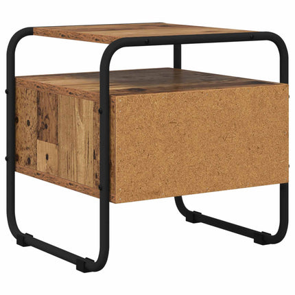 Nattduksbord 2 st Gammalt trä 40 x 39,5 x 40 cm Konstruerat trä