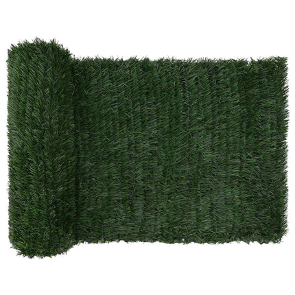 Konstgjord stängsel Mörkgrön 1 x 3 m PVC och stål