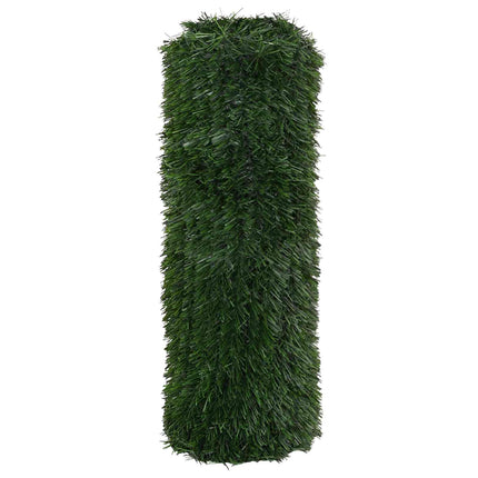 Konstgjord stängsel Mörkgrön 1 x 3 m PVC och stål