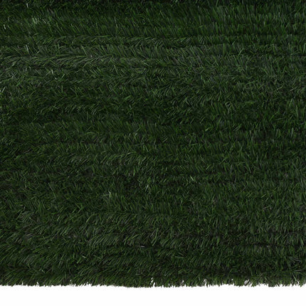 Konstgjord stängsel Mörkgrön 1,5 x 3 m PVC och stål