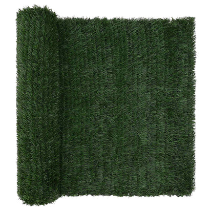 Konstgjord stängsel Mörkgrön 1,5 x 4 m PVC och stål
