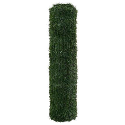 Konstgjord stängsel Mörkgrön 1,5 x 6 m PVC och stål