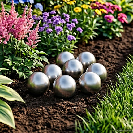 Borstad Boll 8 pcs Ø 5 cm Silver Rostfritt stål 201