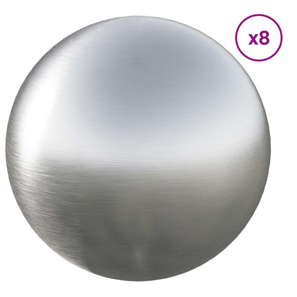 Borstad Boll 8 pcs Ø 5 cm Silver Rostfritt stål 201