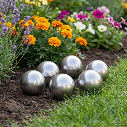 Borstad Boll 6 pcs Ø 7,5 cm Silver Rostfritt stål 201