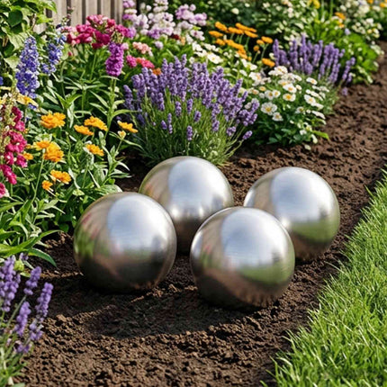 Borstad Boll 4 pcs Ø 10 cm Silver Rostfritt stål 201