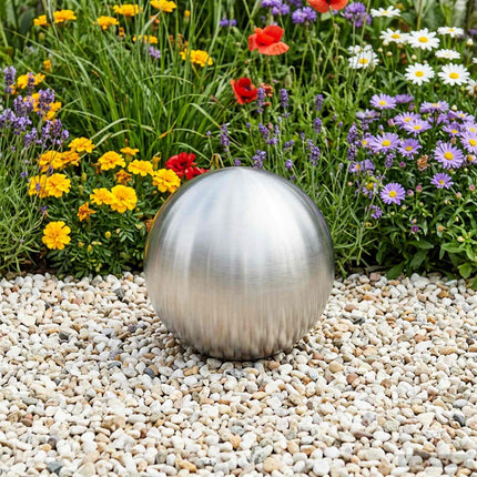 Borstad Boll Ø 20 cm Silver Rostfritt stål 201