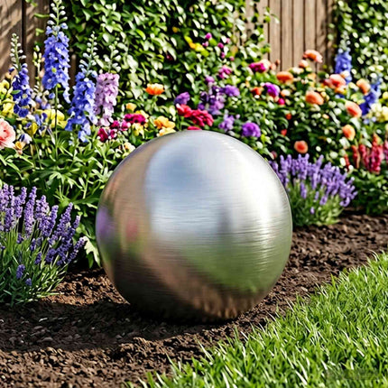 Borstad Boll Ø 30 cm Silver Rostfritt stål 201