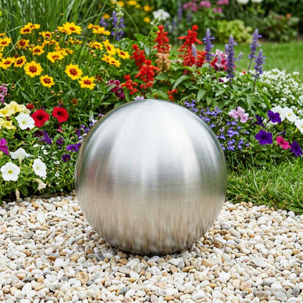Borstad Boll Ø 30 cm Silver Rostfritt stål 201