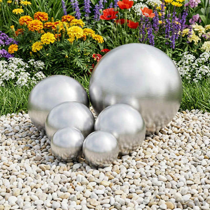 Borstad Boll 6 pcs Ø 15 cm Silver Rostfritt stål 201