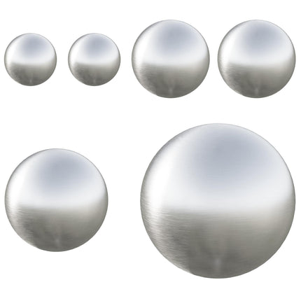 Borstad Boll 6 pcs Ø 15 cm Silver Rostfritt stål 201