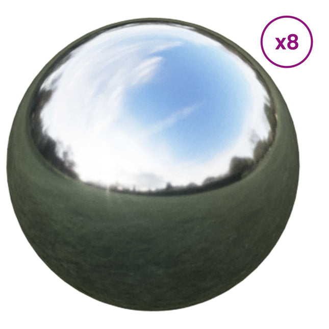 Spegelboll 8 st Ø 5 cm Silver Rostfritt stål 201