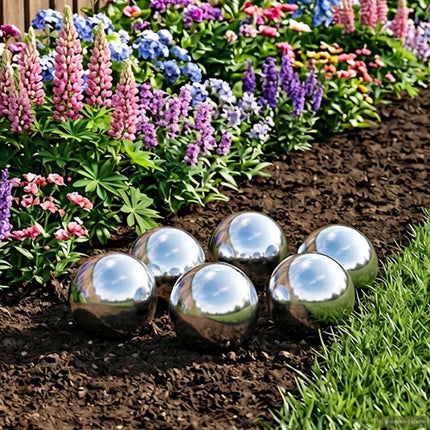 Spegelboll 6 pcs Ø 7,5 cm Silver Rostfritt stål 201