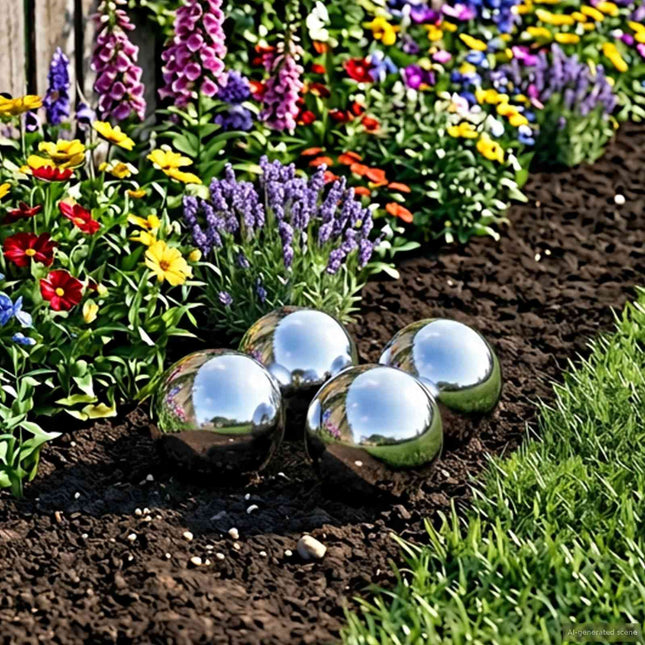 Spegelboll 4 st Ø 10,5 cm Silver Rostfritt stål 201