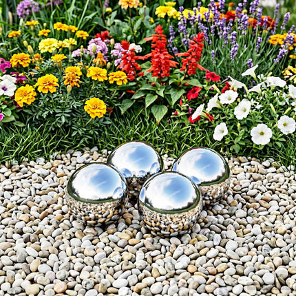 Spegelboll 4 pcs Ø 10,5 cm Silver Rostfritt stål 201