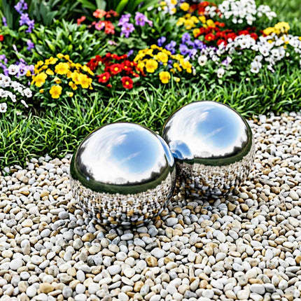 Spegelboll 2 pcs Ø 15 cm Silver Rostfritt stål 201