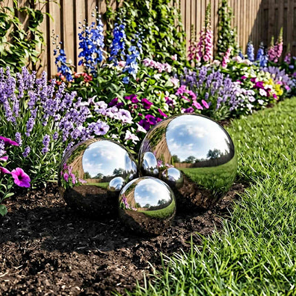Spegelboll 3 pcs Ø 20 cm Silver Rostfritt stål 201