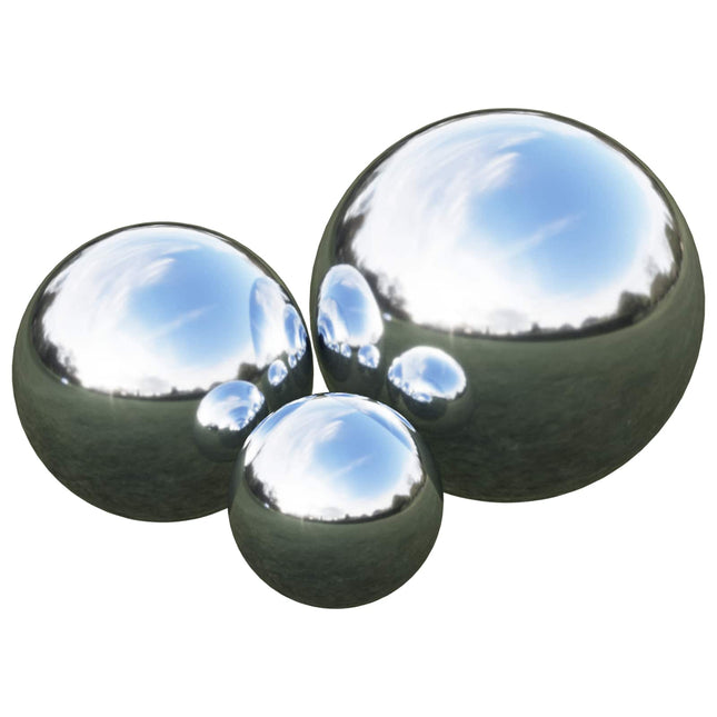 Spegelboll 3 st Ø 20 cm Silver Rostfritt stål 201