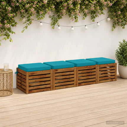 Sittkuddar SOEST 4 st 100% Polyester Turkos 45 x 45 x 7 cm