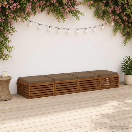 Sittkuddar SOEST 4 st 100% Polyester Taupe 70 x 70 x 7 cm