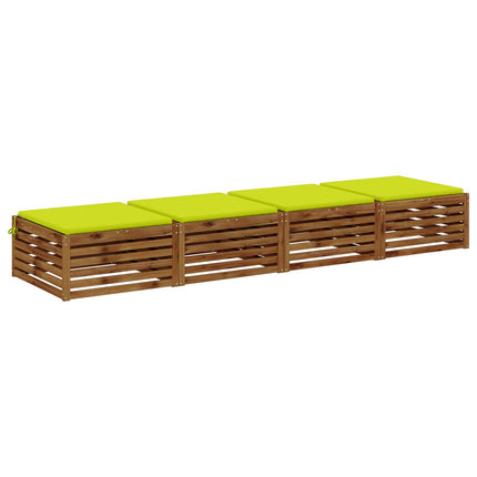 Sittkuddar SOEST 4 st 100% Polyester Klart grön. 80 x 80 x 3 cm