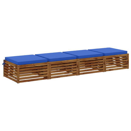 Sittkuddar SOEST 4 st 100% Polyester Kungsblå 80 x 80 x 7 cm