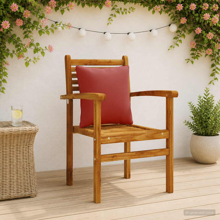 Ryggkudde PUTTEN 4 st 100% Polyester Röd 40 x 40 x 15 cm