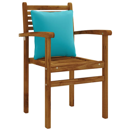 Ryggkudde PUTTEN 4 st 100% Polyester Turkos 40 x 40 x 15 cm