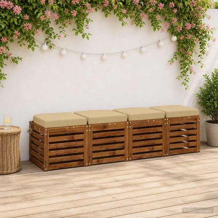 4-delade Sittkuddar SOEST 4 st 100% Polyester Beige