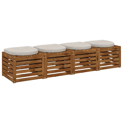 4-delade Sittdynor 4 st 100% Polyester Vit 40 x 40 x 5 cm