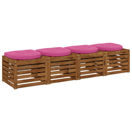 4-delade Sittdynor 4 st 100% Polyester Rosa 45 x 45 x 5 cm